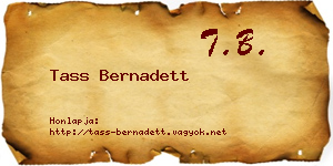 Tass Bernadett névjegykártya
