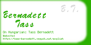 bernadett tass business card